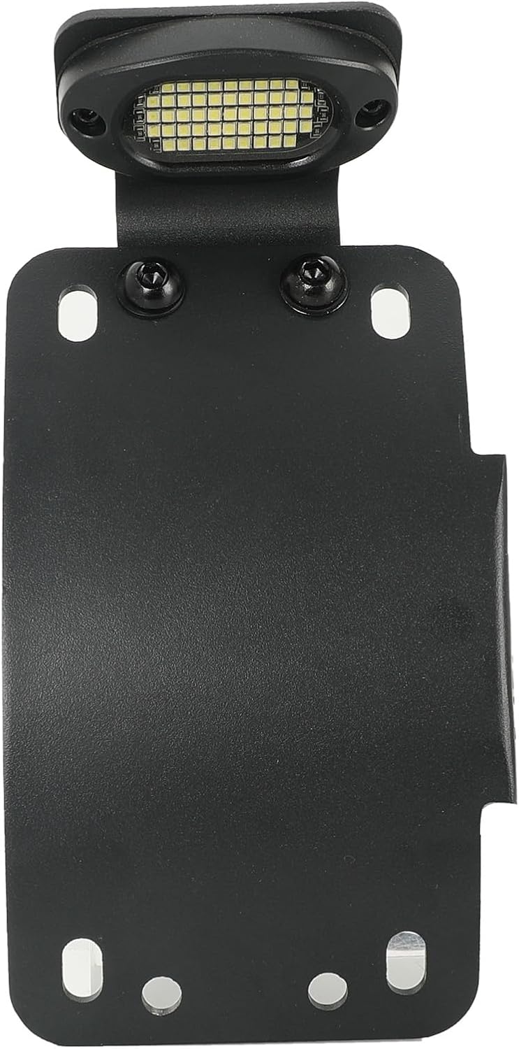 SUNPIE Add White Lights Black Motorcycle Cured Vertical Side Mount Licese Plate Tag Holder Bracket Fits All Sport Bike - Image 5